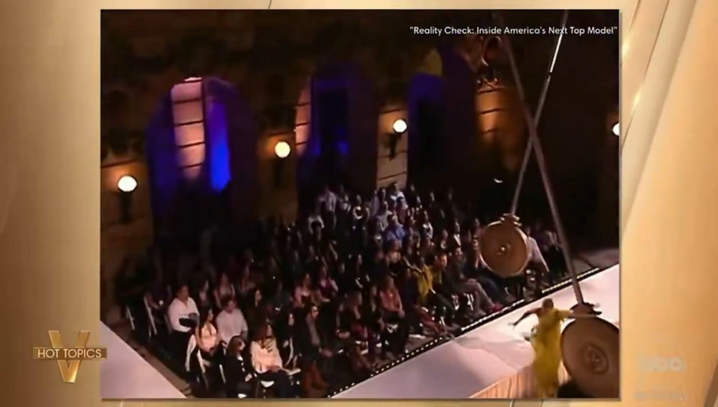 Whoopi Goldberg apologizes for laughing at the infamous America Next Top Model pendulum runway