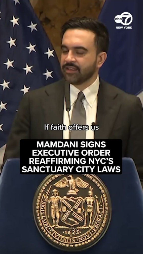 Zohran Mamdani signed an executive order this morning that requires ICE to obtain a judicial warrant before entering any NYC property — including schools, shelters, hospitals & parking lots: “If faith offers us the moral compass to stand alongside the stranger, government can provide the resources.” Zohran Mamdani signed an executive order this morning that requires ICE to obtain a judicial warrant before entering any NYC property — including schools, shelters, hospitals & parking lots: “If faith offers us the moral compass to stand alongside the stranger, government can provide the resources.”
