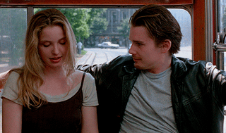Ethan Hawke and Julie Delpy in ‘Before Sunrise’ (1995) Ethan Hawke and Julie Delpy in ‘Before Sunrise’ (1995)