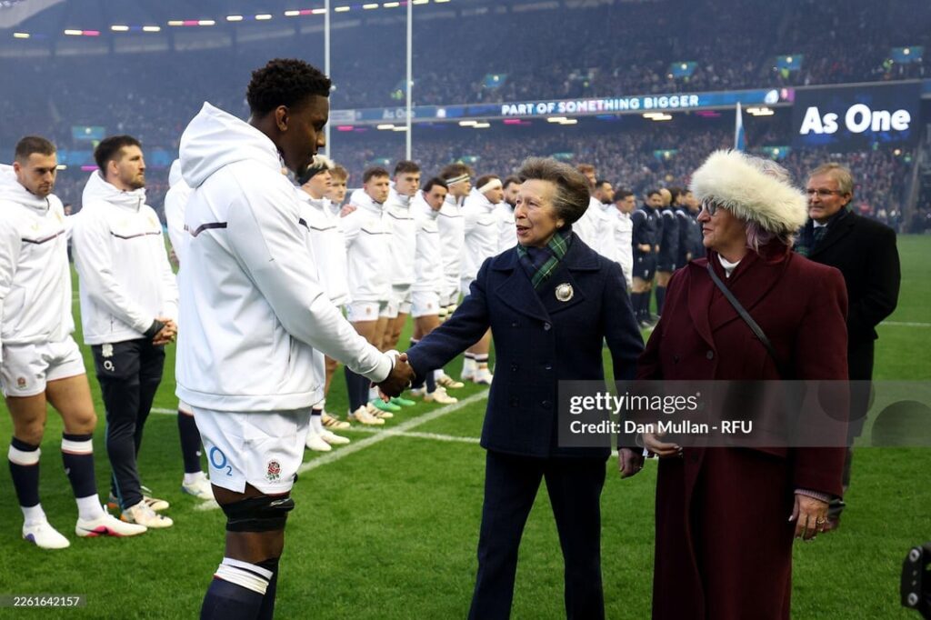 Princess Anne at the Six Nations rugby game between Scotland and England yesterday in Edinburgh - Scotland won 31-20 breaking a winning streak for England!