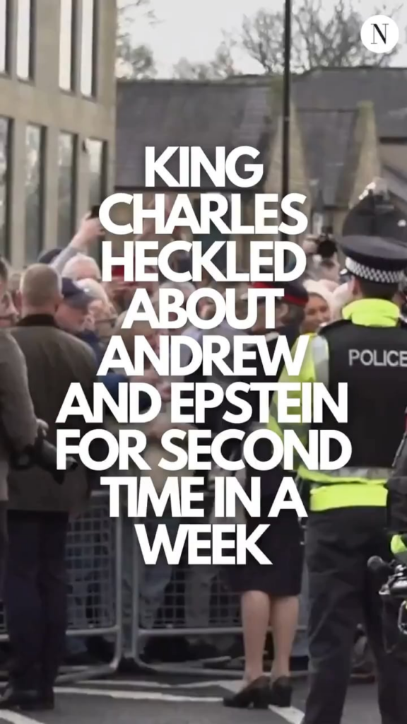 Charles heckled again about Andrew and Epstein