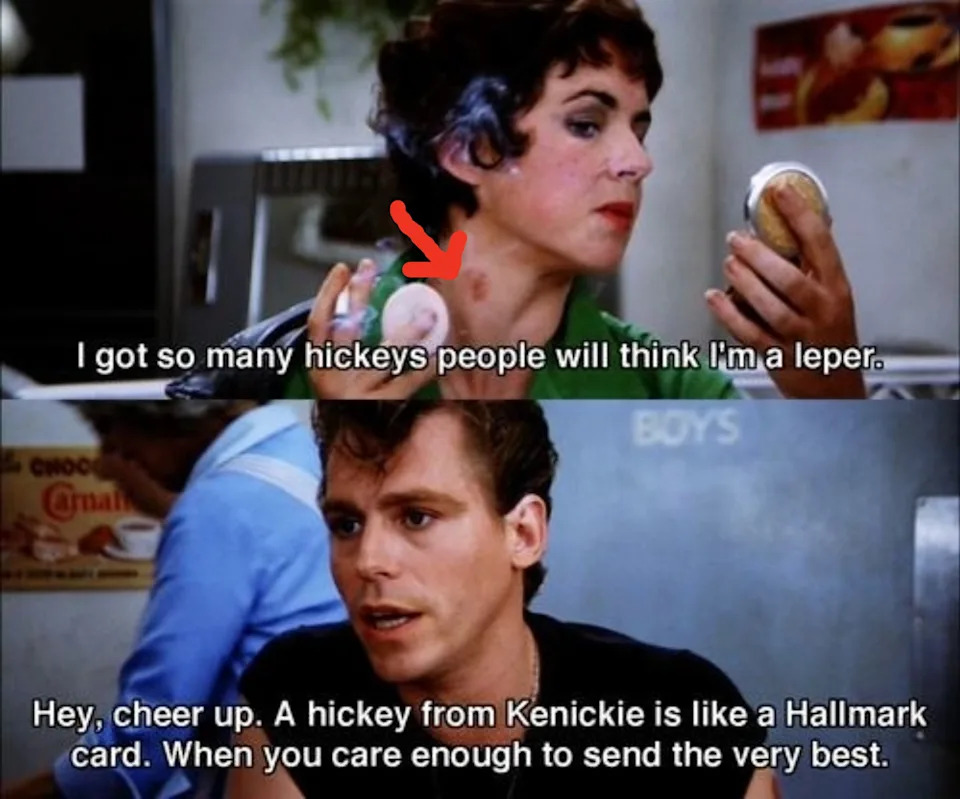 Stockard Channing and Jeff Conaway in "Grease"