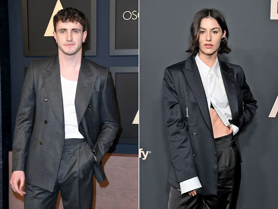 Paul Mescal and Gracie Abrams. JC Olivera/Getty Images; Gilbert Flores/Billboard/Getty Images