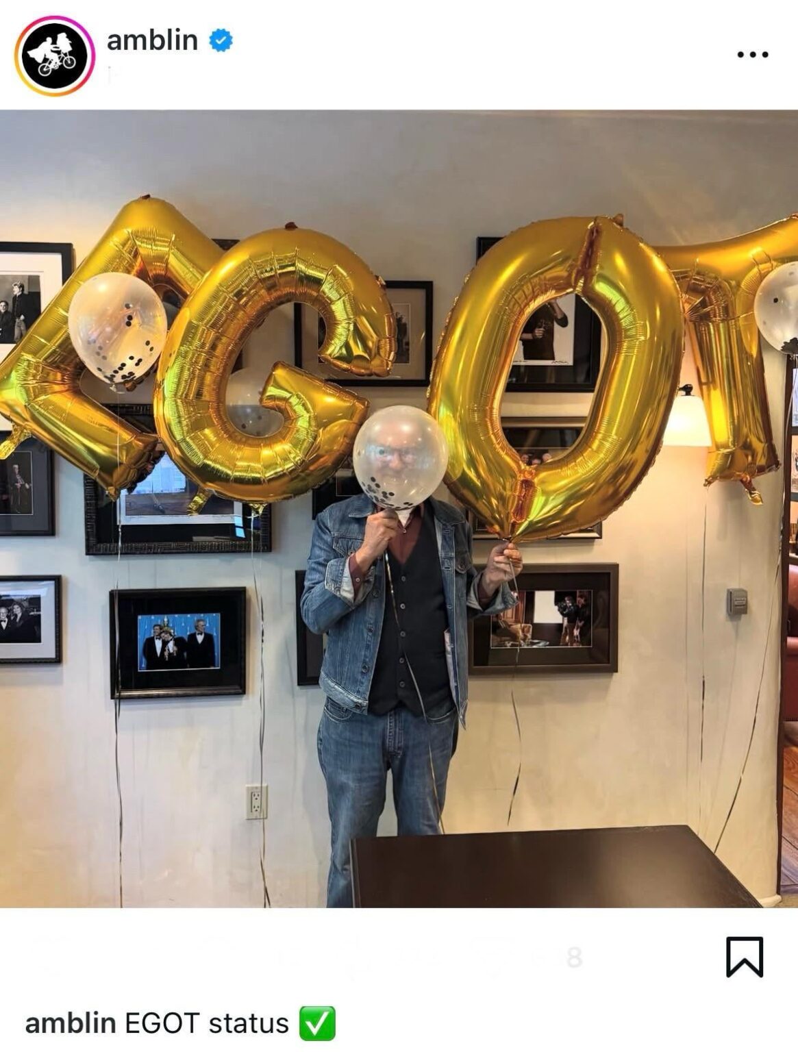Steven Spielberg celebrates his EGOT