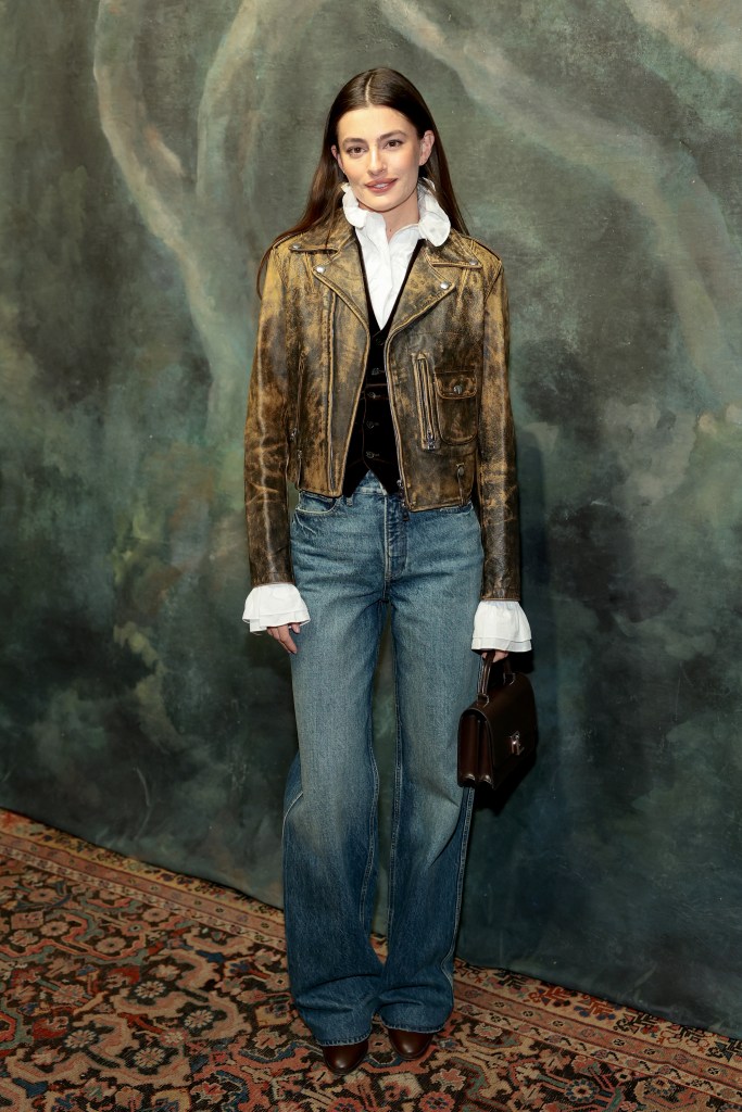 Diana Silvers attends the Ralph Lauren fashion show 