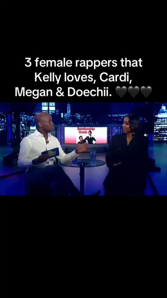 Kelly Rowland lists Cardi B, Doechii and Megan Thee Stallion as female rappers she would like to work with and she loves that they are women’s women