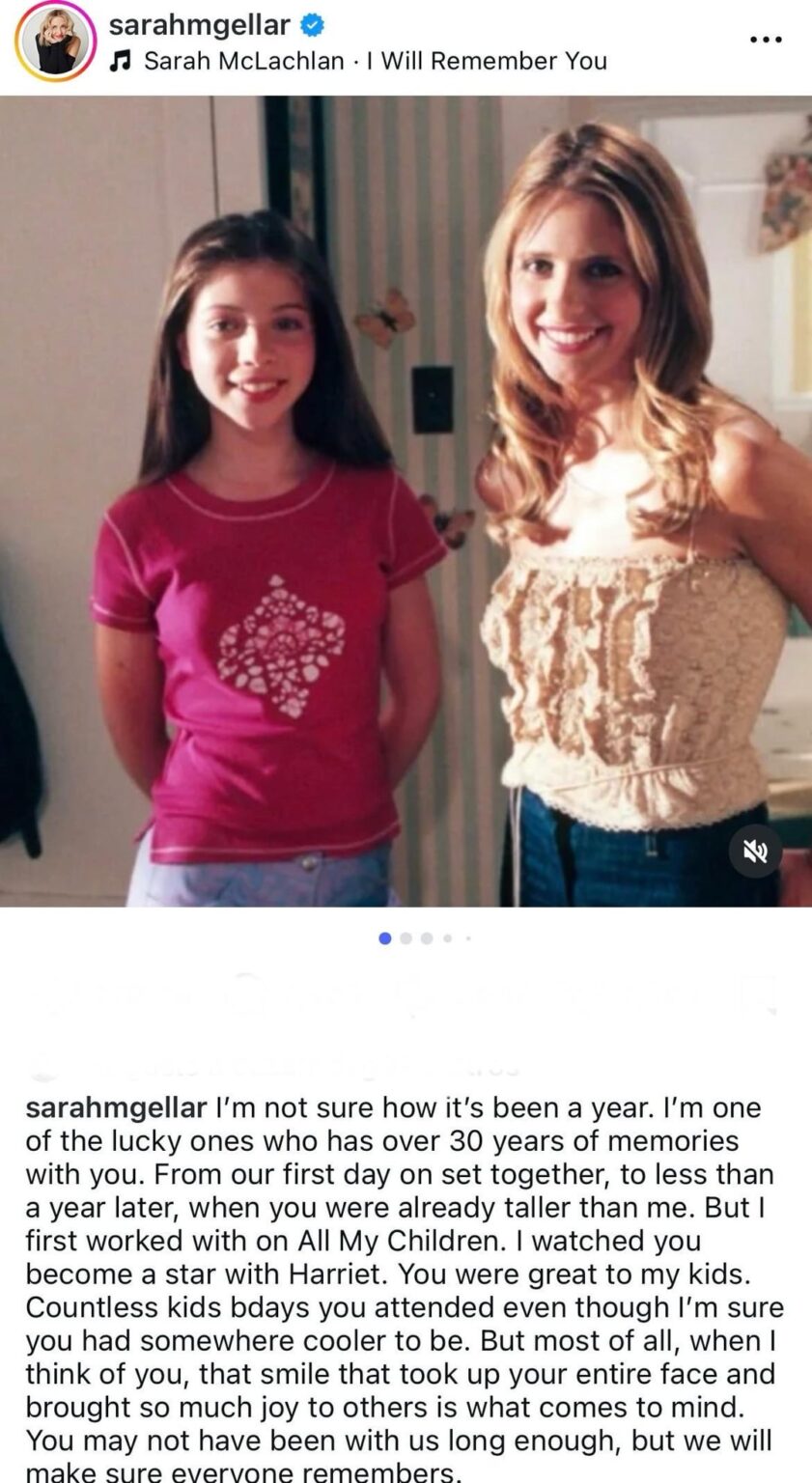 Sarah Michelle Gellar remembers Michelle Trachtenberg in the first anniversary of her death: “I’m not sure how it’s been a year. I’m one of the lucky ones who has over 30 years of memories with you.” Sarah Michelle Gellar remembers Michelle Trachtenberg in the first anniversary of her death: “I’m not sure how it’s been a year. I’m one of the lucky ones who has over 30 years of memories with you.”