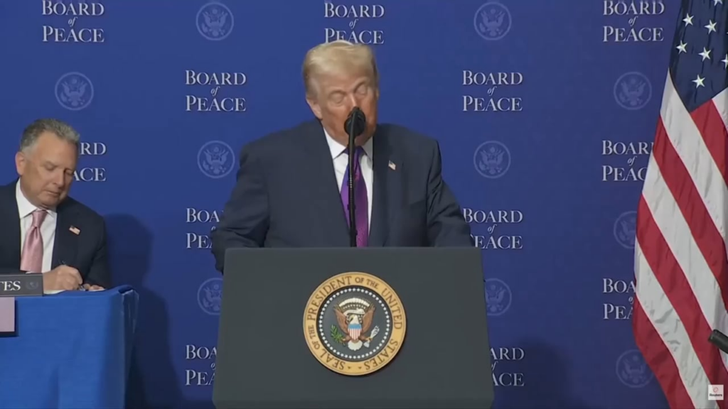 Trump makes weird comment about his sexual preferences after complimenting the president of Paraguay at first Board of Peace meeting: "Young, handsome guy. Doesn’t mean we have to like you. I don’t like young, handsome men. Women, I like. Men, I don’t have any interest.”