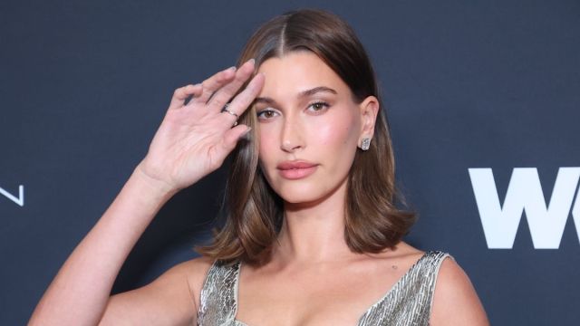 Hailey Bieber Rocks Massive Mugler Fur Coat as Micro Minidress for Vogue Yahoo entertainment home