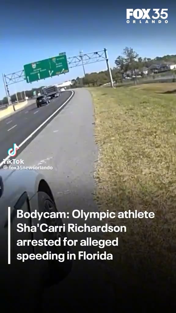 Bodycam footage: Olympic sprinter Sha'Carri Richardson arrested in Florida for driving over 100mph