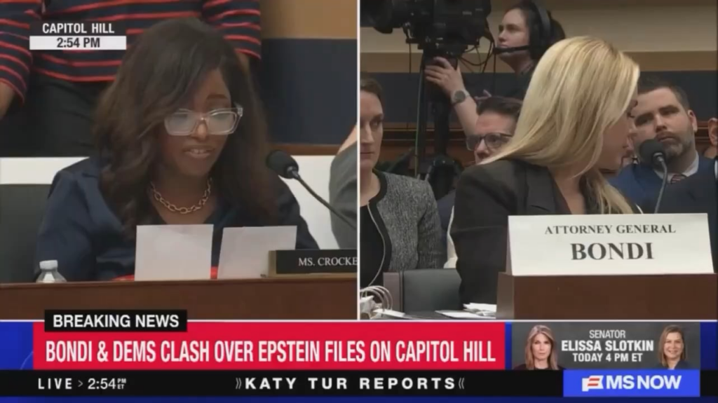 Jasmine Crockett: Crockett: Now, I'm not saying that the president is a pedophile, but there is a lot of evidence in these files that he is very close friends with a lot of men who are pedophiles.