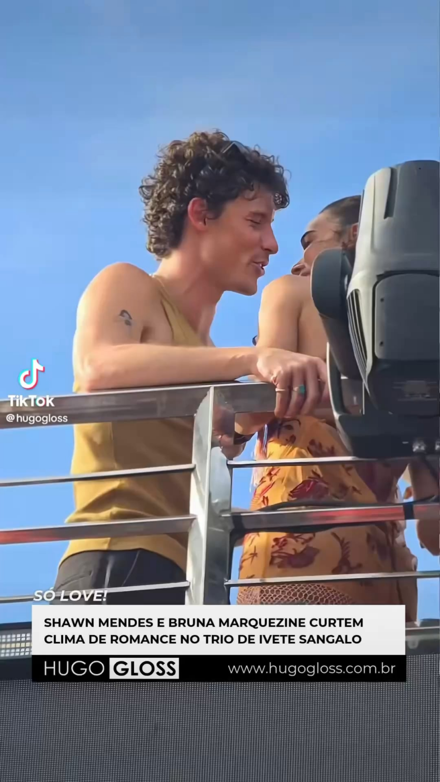 Shawn Mendes and Bruna Marquezine at Carnival in Bahia, Brazil today.