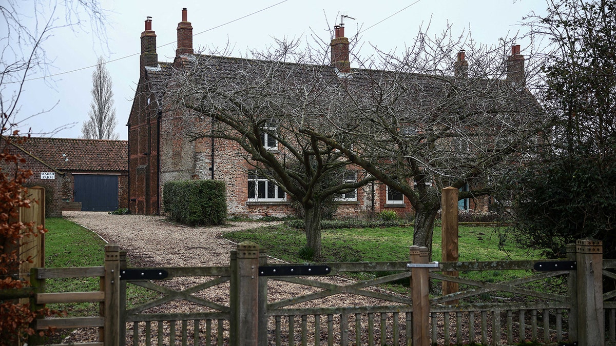 An aerial view of Marsh Farm at Sandringham in the U.K.