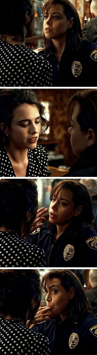 Aubrey Plaza and Margaret Qualley in "Honey Don't!"