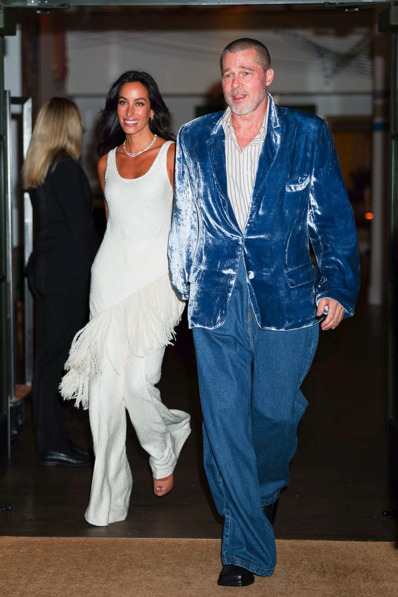 Ines de Ramon and Brad Pitt 