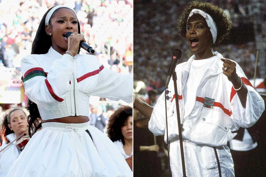 Coco Jones Channeled Whitney Houston's 1991 Super Bowl Performance Look for Her 2026 Appearance