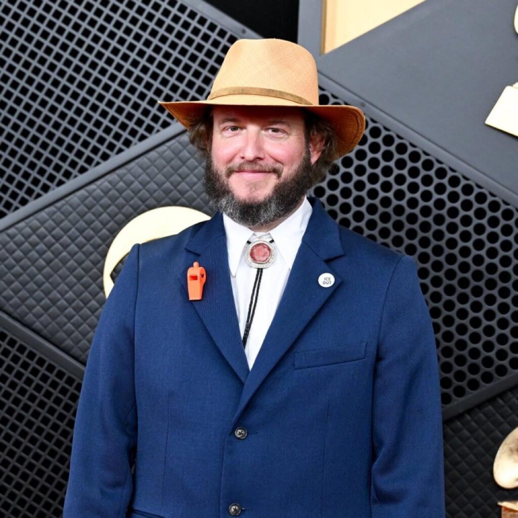 Bon Iver's Justin Vernon wore a whistle to the Grammys to honor the observers in Minneapoli