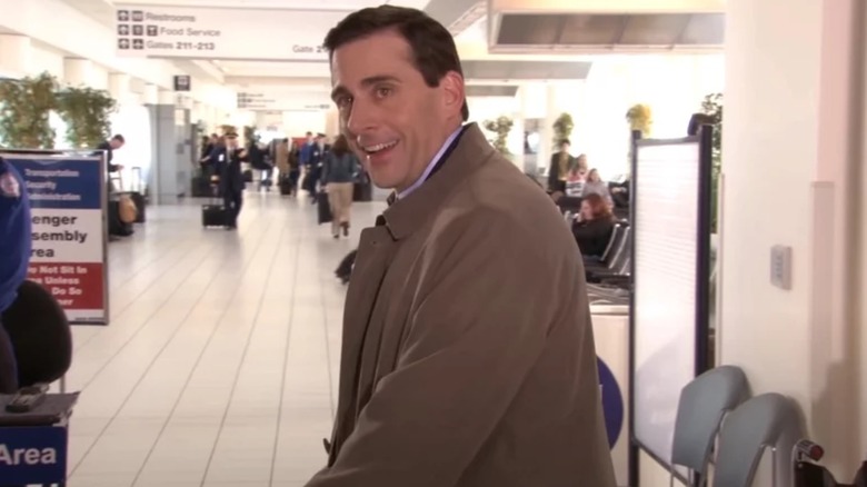 Michael Scott at the airport in The Office