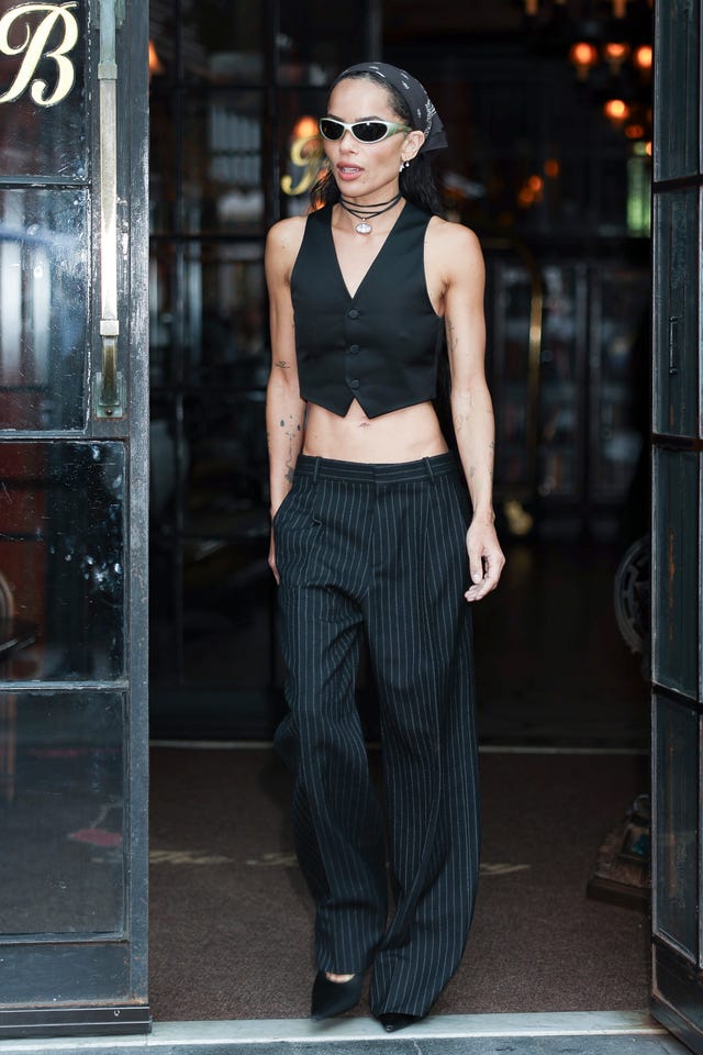 new york, new york august 11: zoe kravitz seen in east village on august 11, 2025 in new york city. (photo by aeon/gc images)