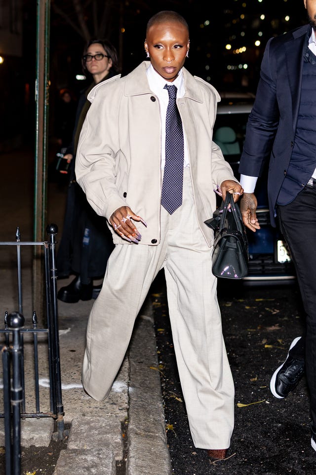 new york, new york november 19: cynthia erivo is seen on the upper west side on november 19, 2025 in new york city. (photo by the hapa blonde/gc images)
