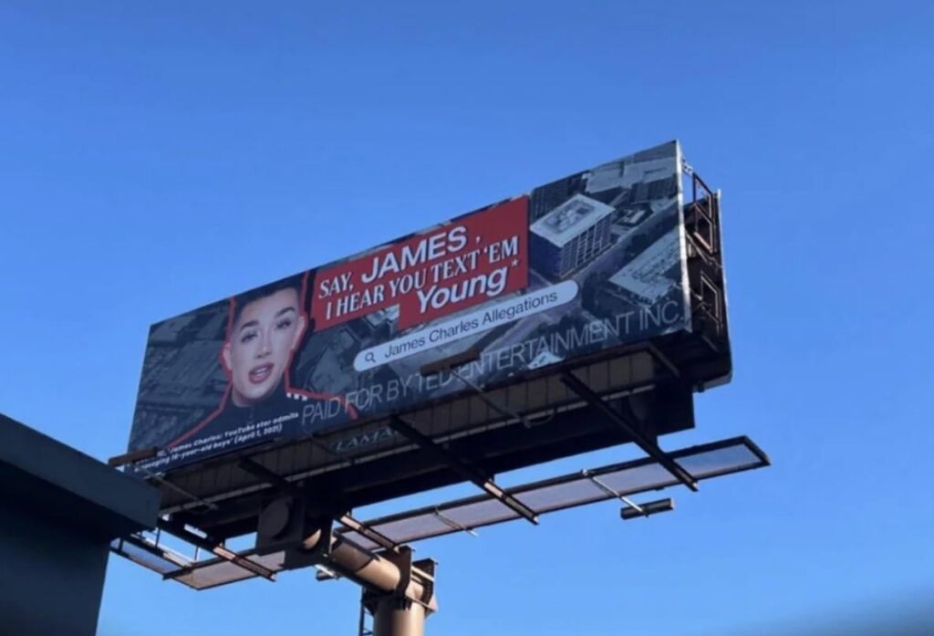 New Billboard in Los Angeles feat. James Charles