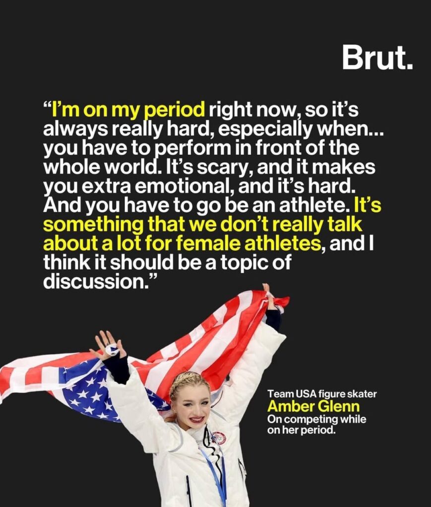 US figure skater Amber Glenn doing her part to normalize talking about periods in sports (or just in general)