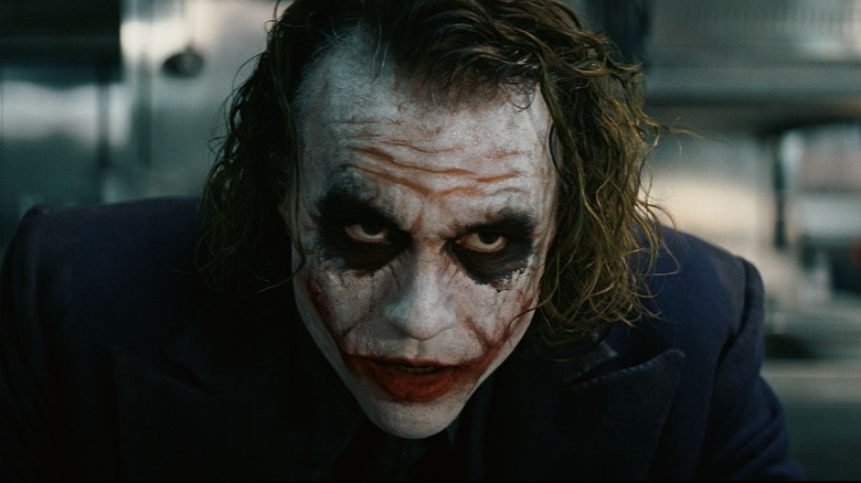Joker leaning in in The Dark Knight