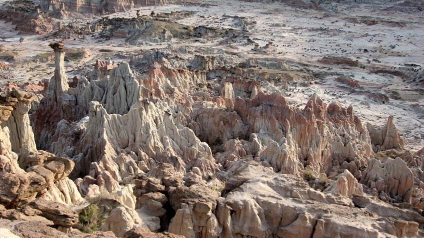 Hell's Half Acre in southwest Wyoming has an otherworldy vibe to it.