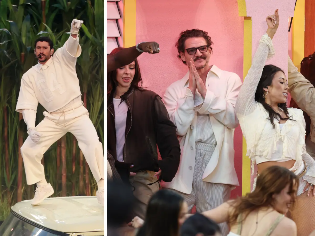 How many celebrities did you spot on stage with Bad Bunny during his Super Bowl set?