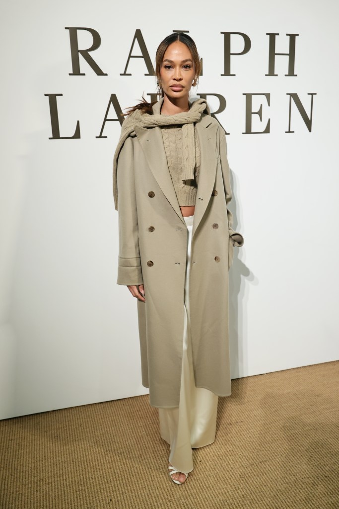 Joan Smalls attends the Ralph Lauren fashion show 