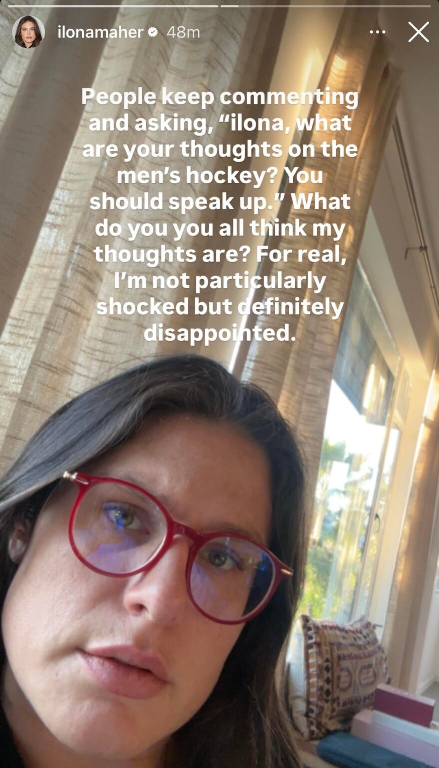 Ilona Maher responds to commenters asking her thoughts on the Men’s USA hockey team saying she’s “not particularly shocked but definitely disappointed” Ilona Maher responds to commenters asking her thoughts on the Men’s USA hockey team saying she’s “not particularly shocked but definitely disappointed”