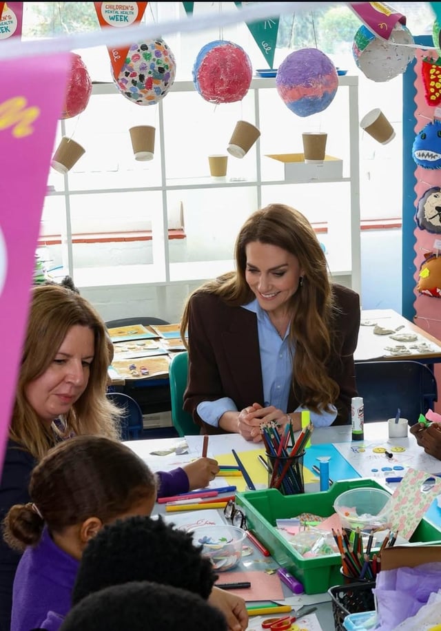 Princess of Wales at Place2B's event for Children's Mental Health Week