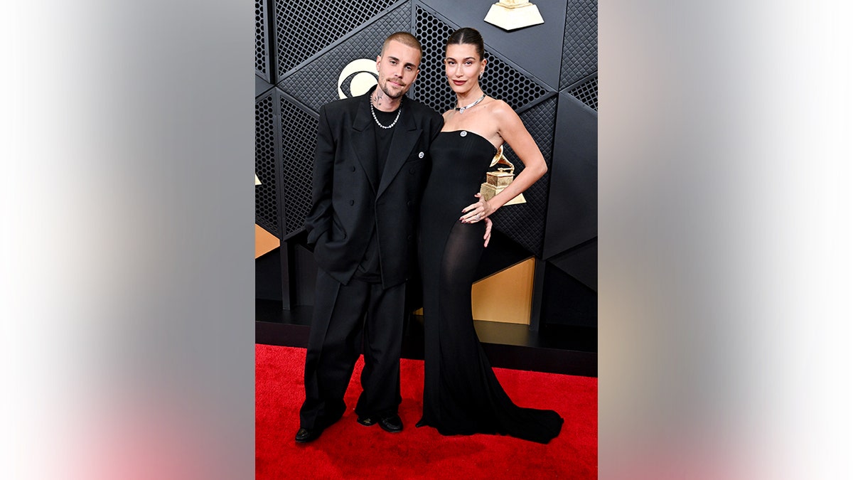 Justin and Hailey Bieber on the red carpet