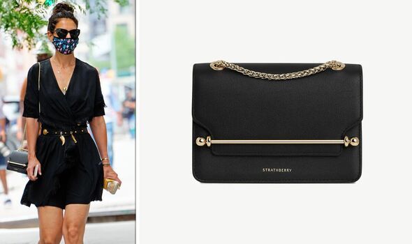 Katie Holmes with Strathberry bag