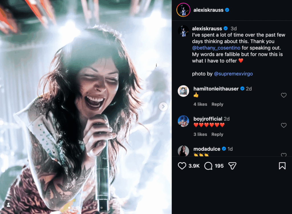 Alexis Krauss of Sleigh Bells on wanting to leave Wasserman but can't afford to
