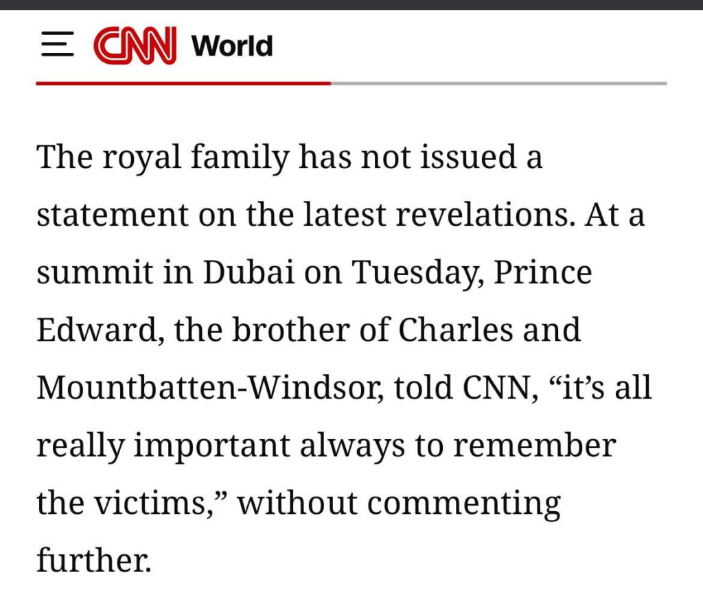 Prince Edward breaks royal family’s silence on latest Epstein files release while at the World Government Summit in Dubai