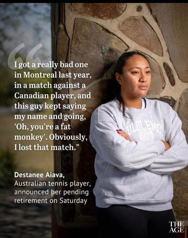 Australian professional tennis player Destanee Aiava has announced her retirement from tennis at just 25, calling out a sport whose culture she describes as ‘racist, misogynistic, homophobic, and hostile to anyone who doesn’t fit its mold.’