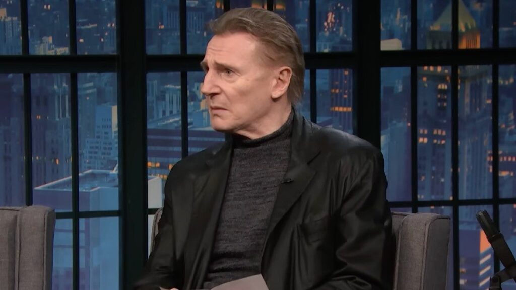Liam Neeson Tells 'Late Night' Audience to Shut Up as They Giggle at Him