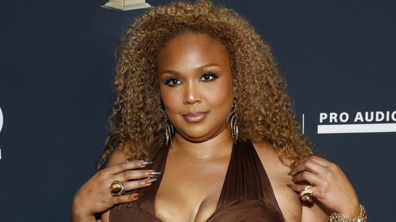 Lizzo posing on the red carpet