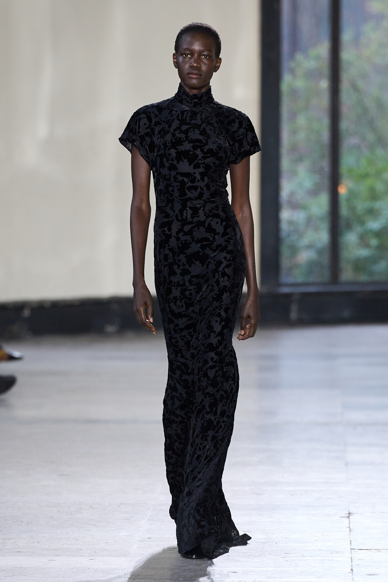 A model wore Florence Pugh's black dress on the Patou Fall 2026 runway