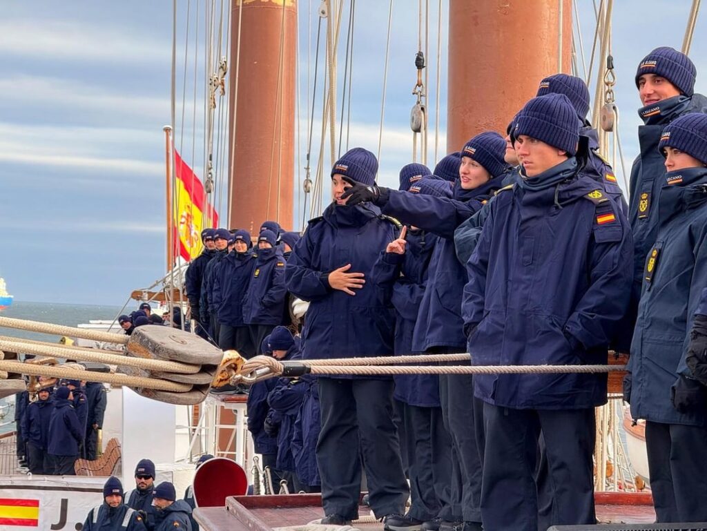 Images of the Princess of Asturias during her voyage aboard the «Juan Sebastián de Elcano» training ship. April 14, 2025 (Brazil, Uruguay, Chile).