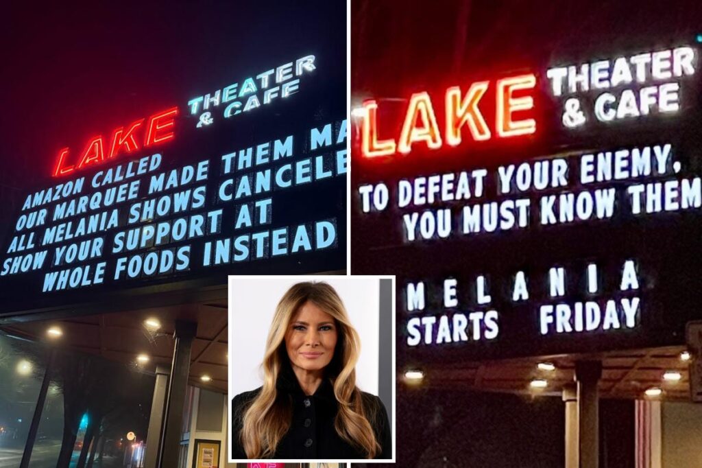 Amazon pulls 'Melania' documentary from Oregon theater after marquee mocks film