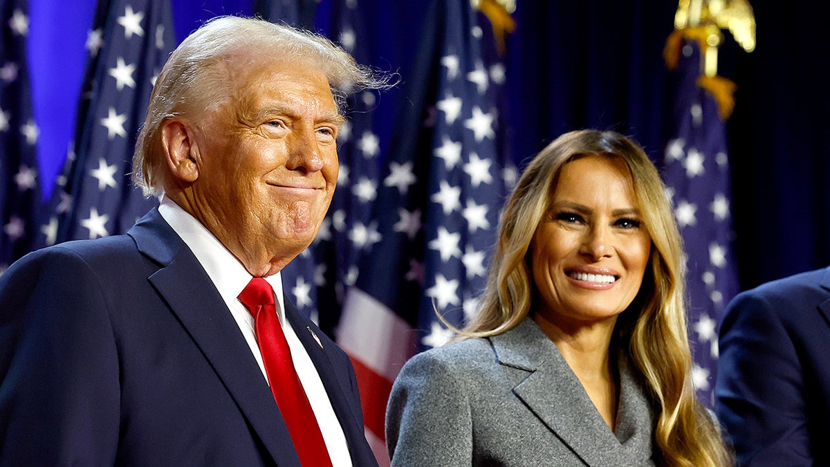 Donald Trump and Melania Trump attend election night event