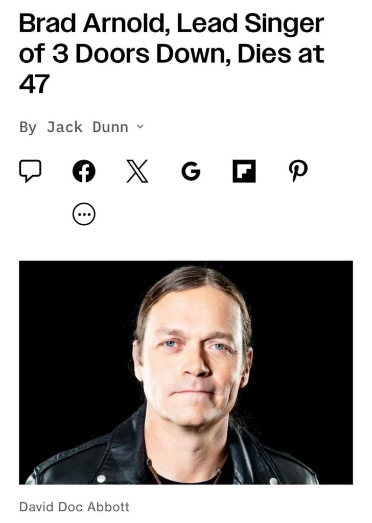 Brad Arnold, Lead Singer of 3 Doors Down, Dies at 47