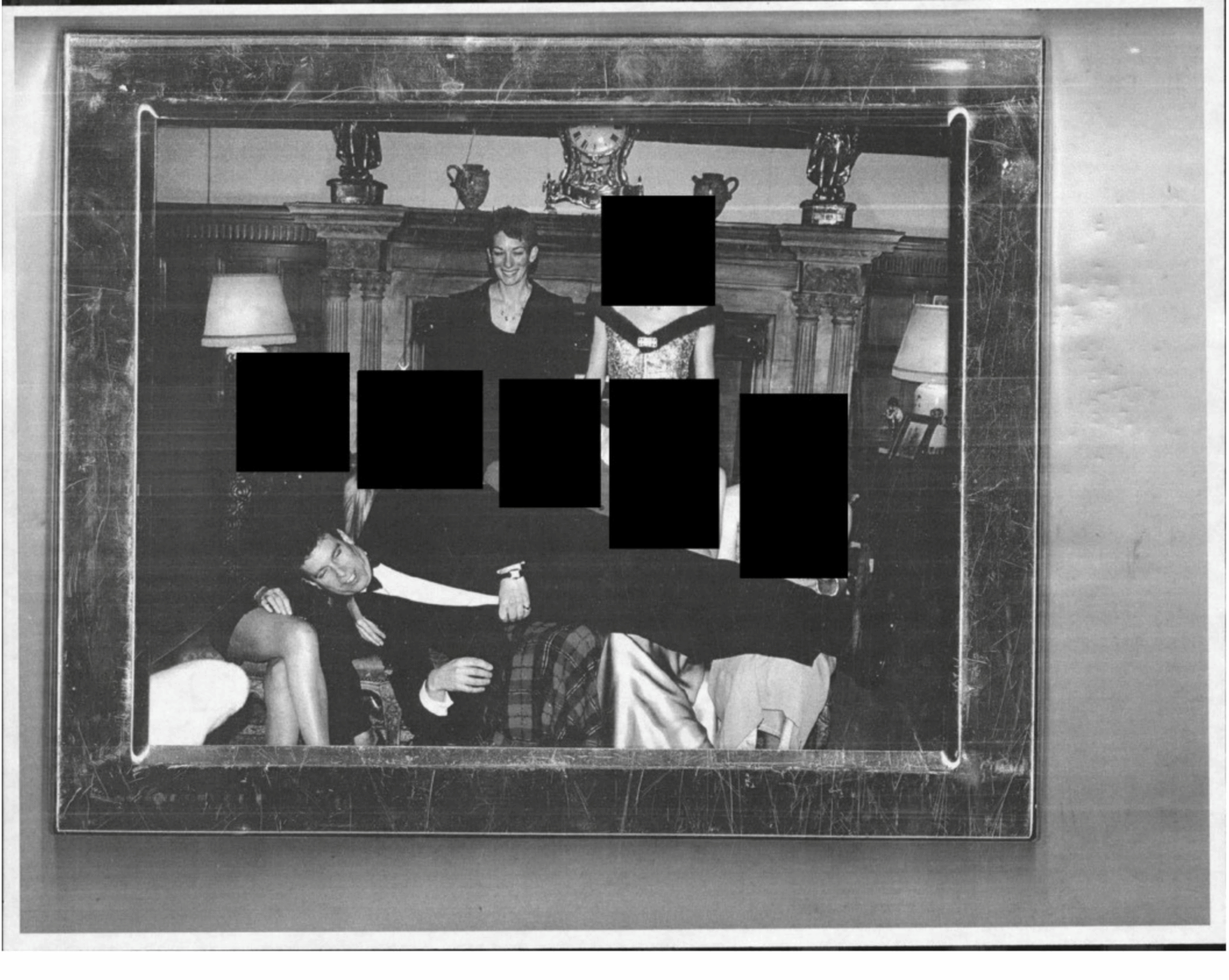 Andrew Windsor with Ghislaine Maxwell and unidentified women