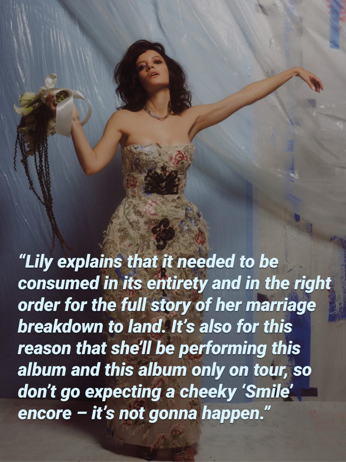 Lily Allen confirms tour will feature West End Girl only, no other tracks