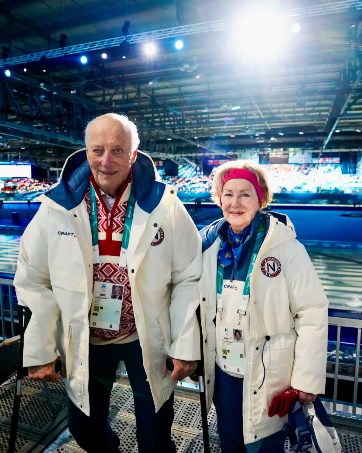 King Harald and Queen Sonja are in Milan to cheer on the Norwegian Olympic athletes