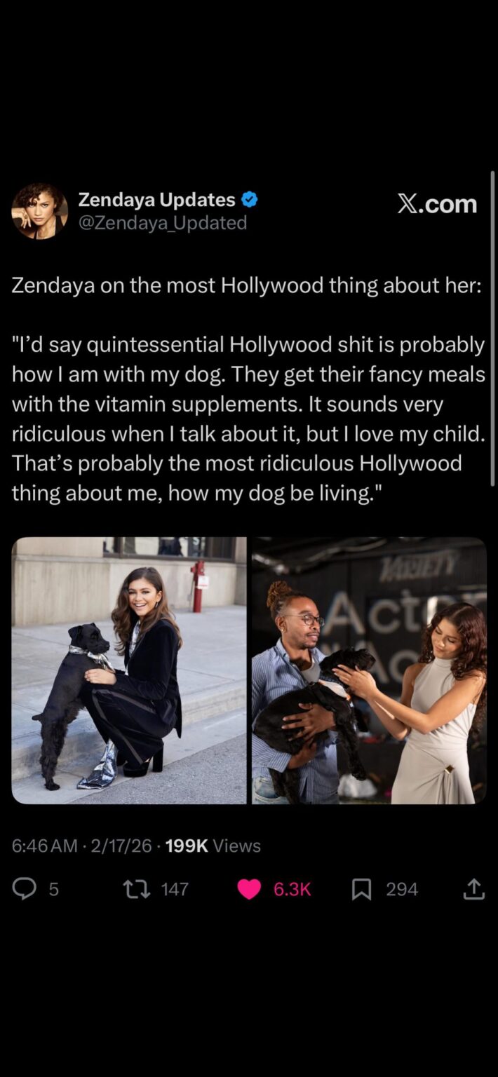 Zendaya on the most Hollywood thing about her: