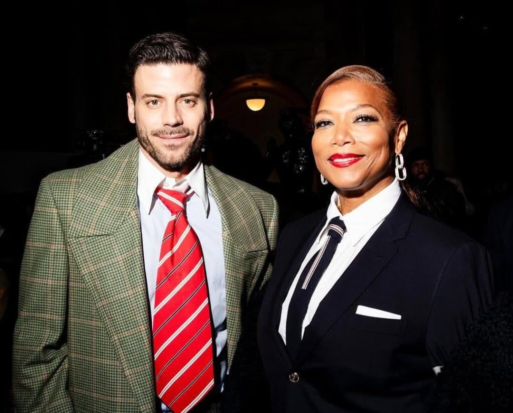 François Arnaud and Queen Latifah at the Thom Browne at the GQ Bowl