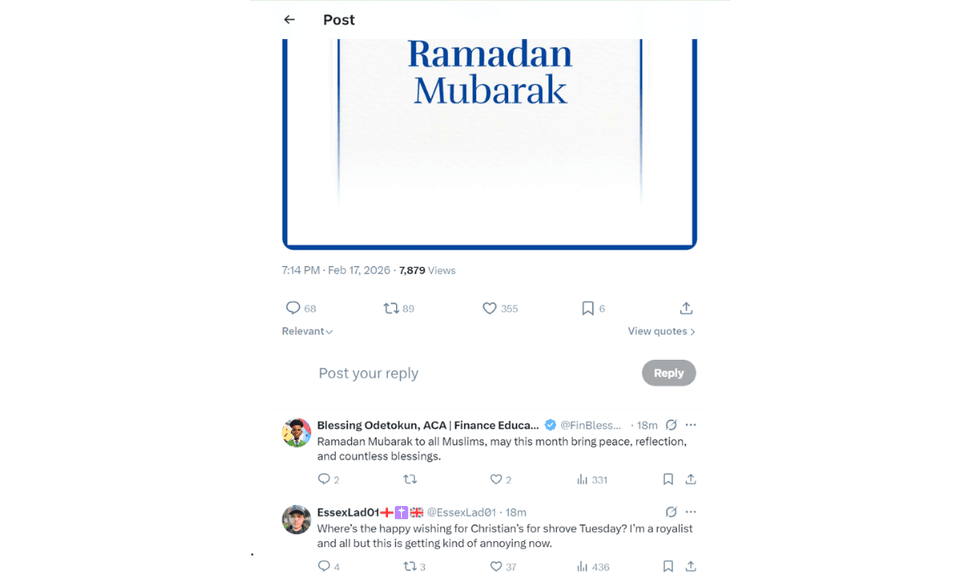 Royal Family Ramadan post